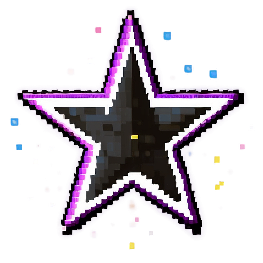 Classic Pixel Star Artwork Png 19