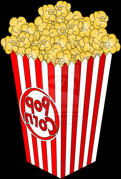 Classic Popcorn Box Clipart