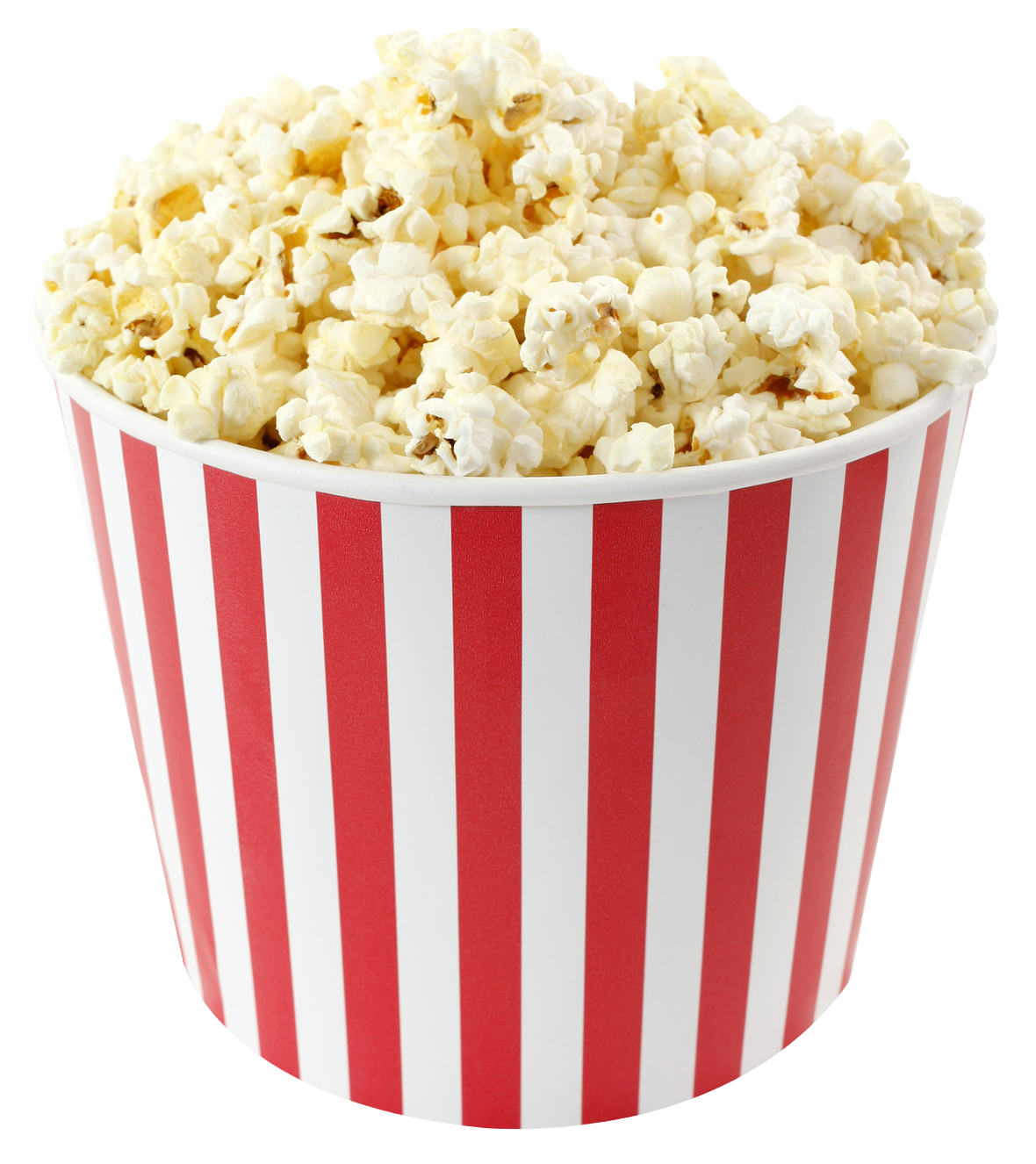 Classic Popcorn Bucket Full PNG with transparent background