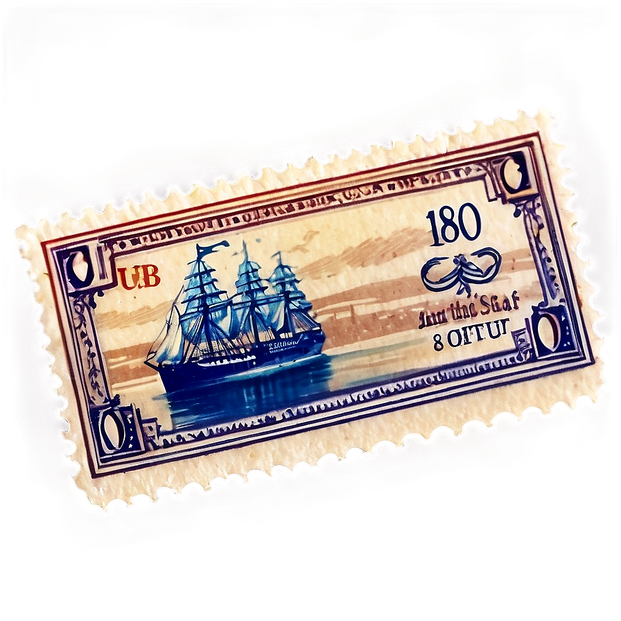 Classic Postage Stamp Design Png 06282024