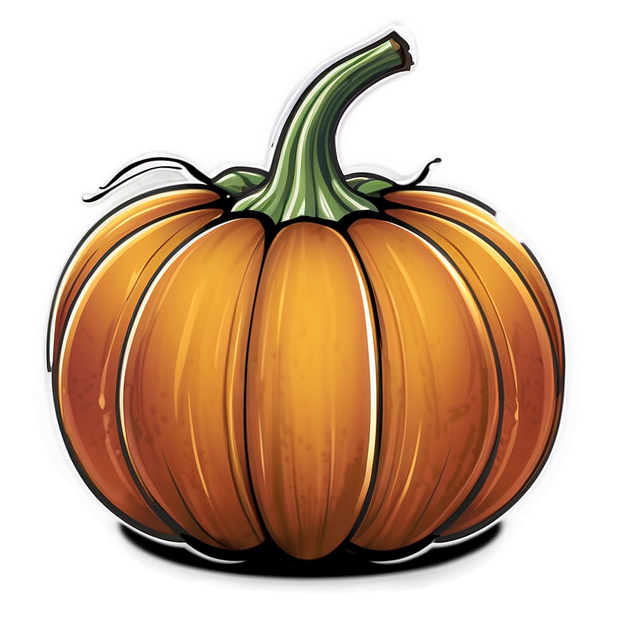 Classic Pumpkin Outline Design PNG 41 PNG image with a transparent background, free high-resolution download