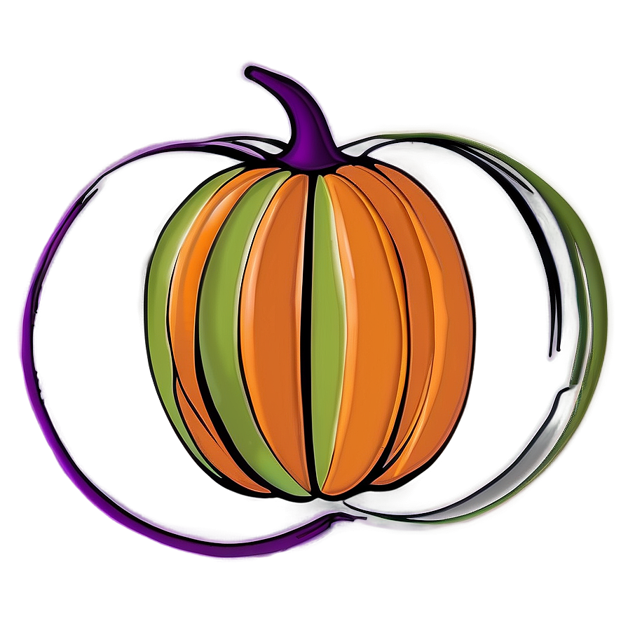 Classic Pumpkin Outline Design PNG vdn PNG image with a transparent background, free high-resolution download
