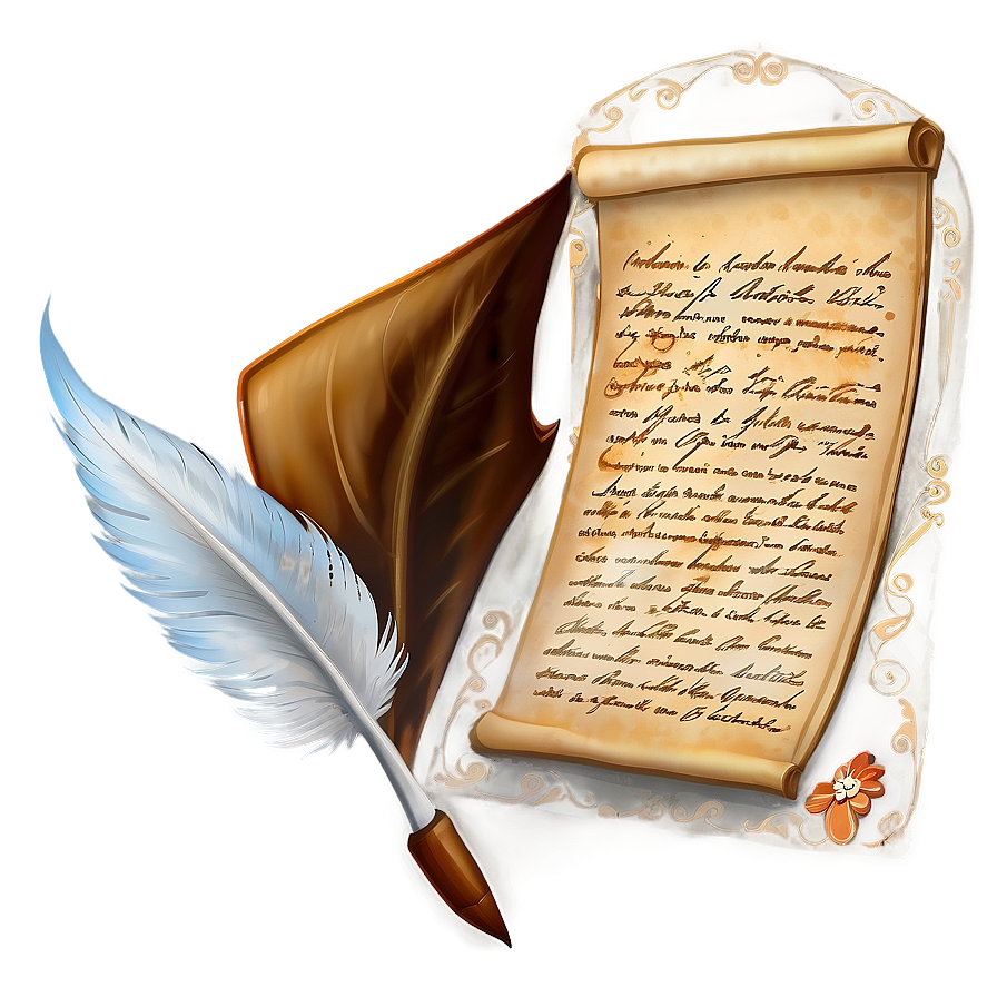 Classic Quill And Parchment Png 52