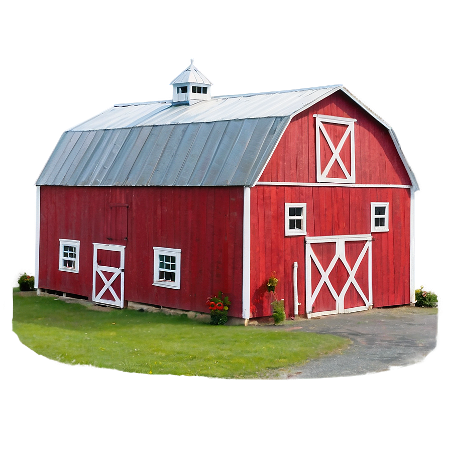 Classic Red Barn PNG 05242024 PNG image with a transparent background, free high-resolution download