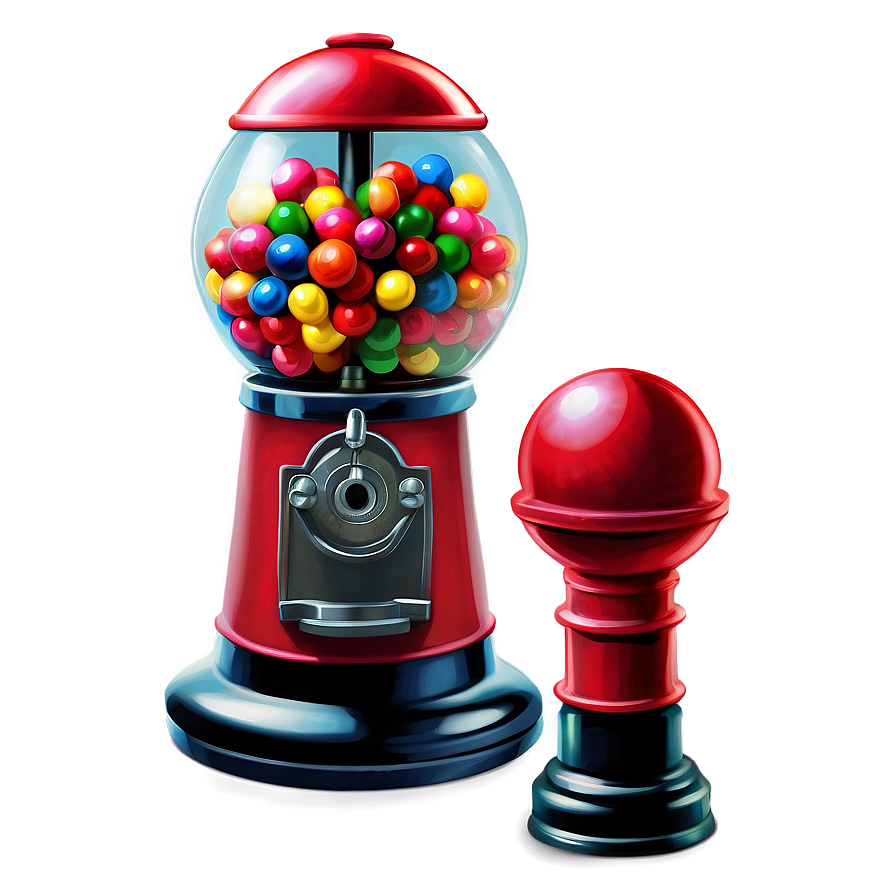 Classic Red Gumball Machine Png 30