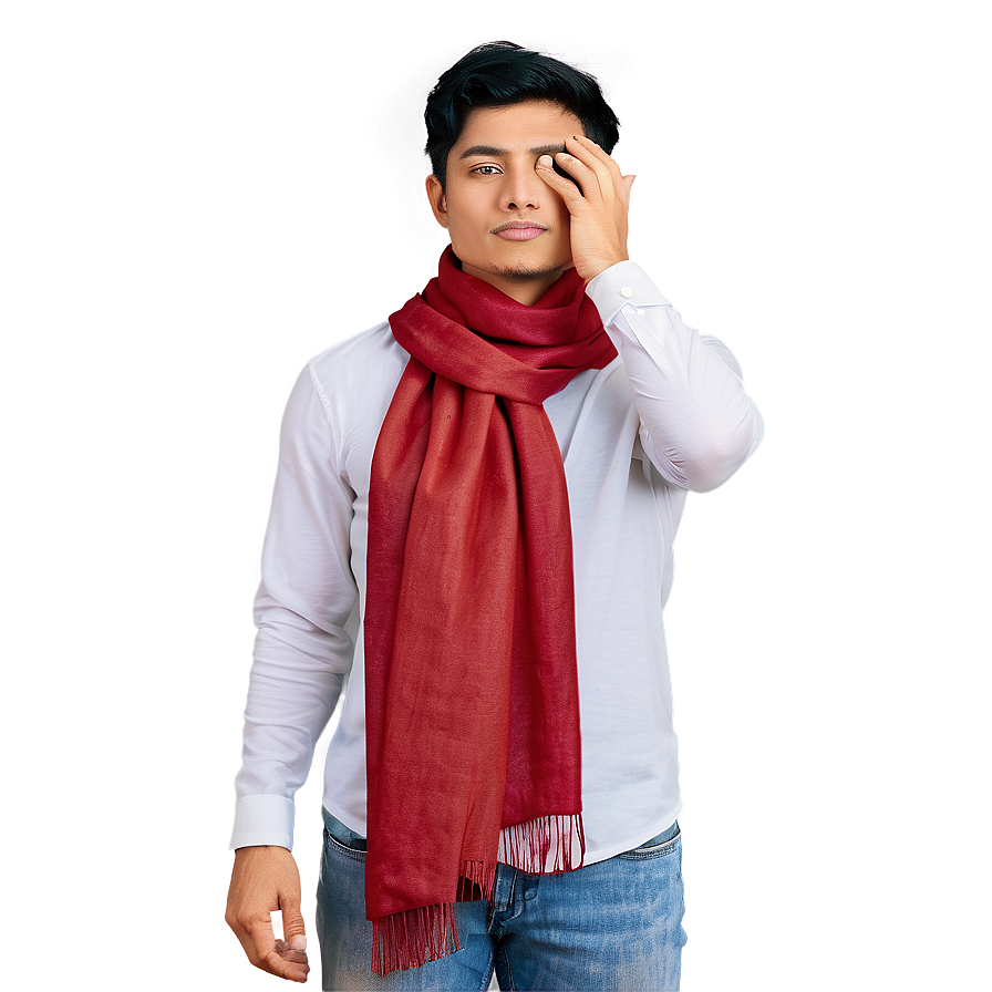 Classic Red Scarf Png Hsa