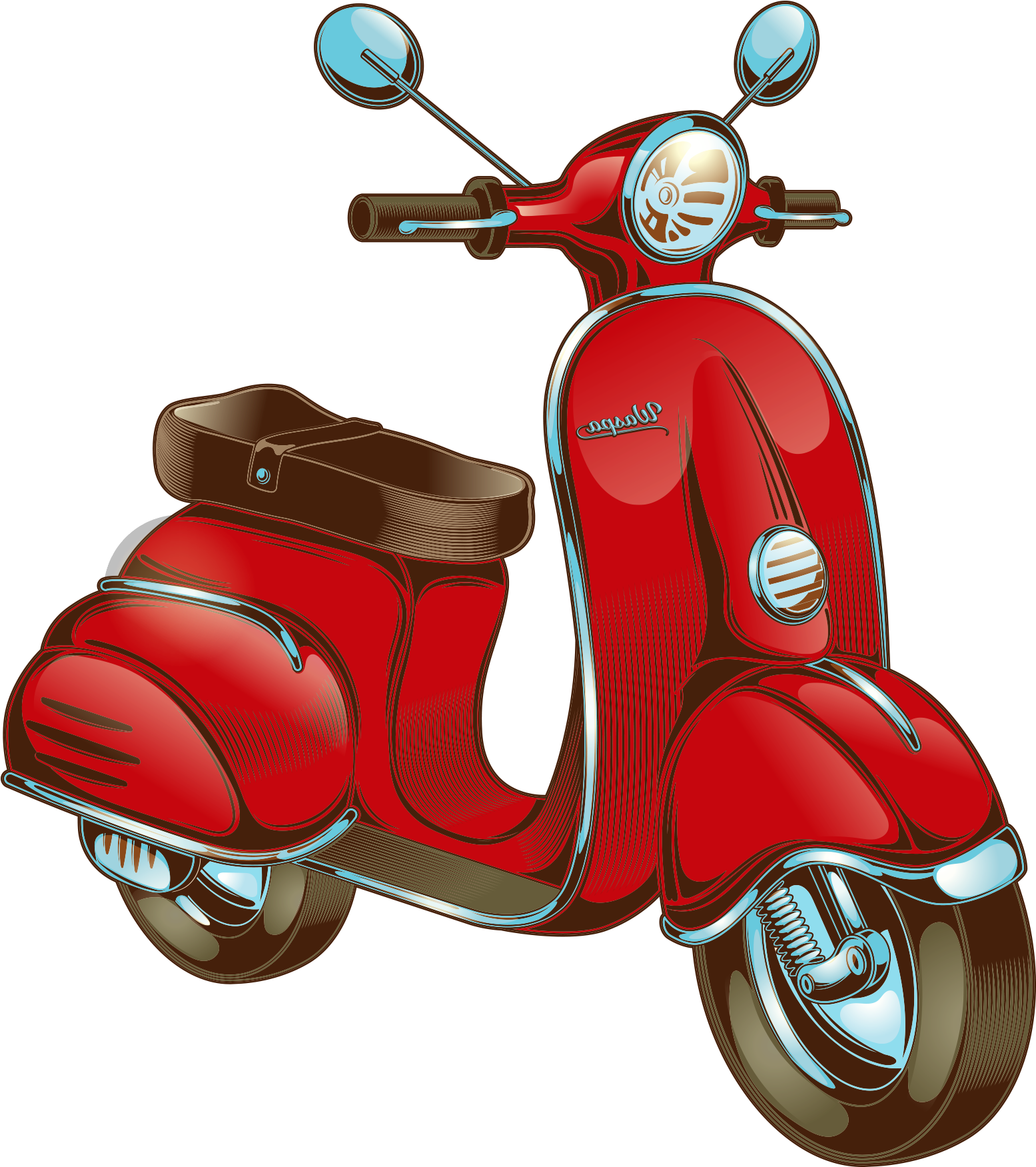Red Scooter Png - Motor Scooters Png, Transparent Png PNG with transparent background