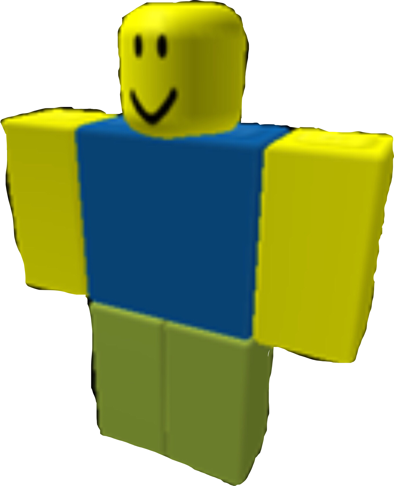 Classic Roblox Avatar Smile PNG with transparent background