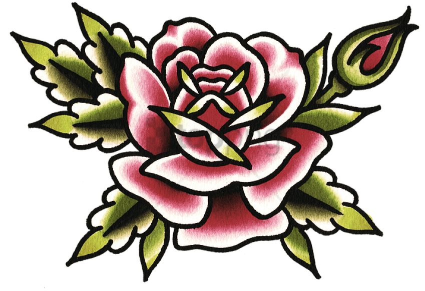 Classic Rose Tattoo Design