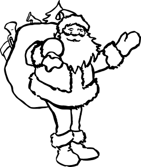 Classic Santa Claus Silhouette