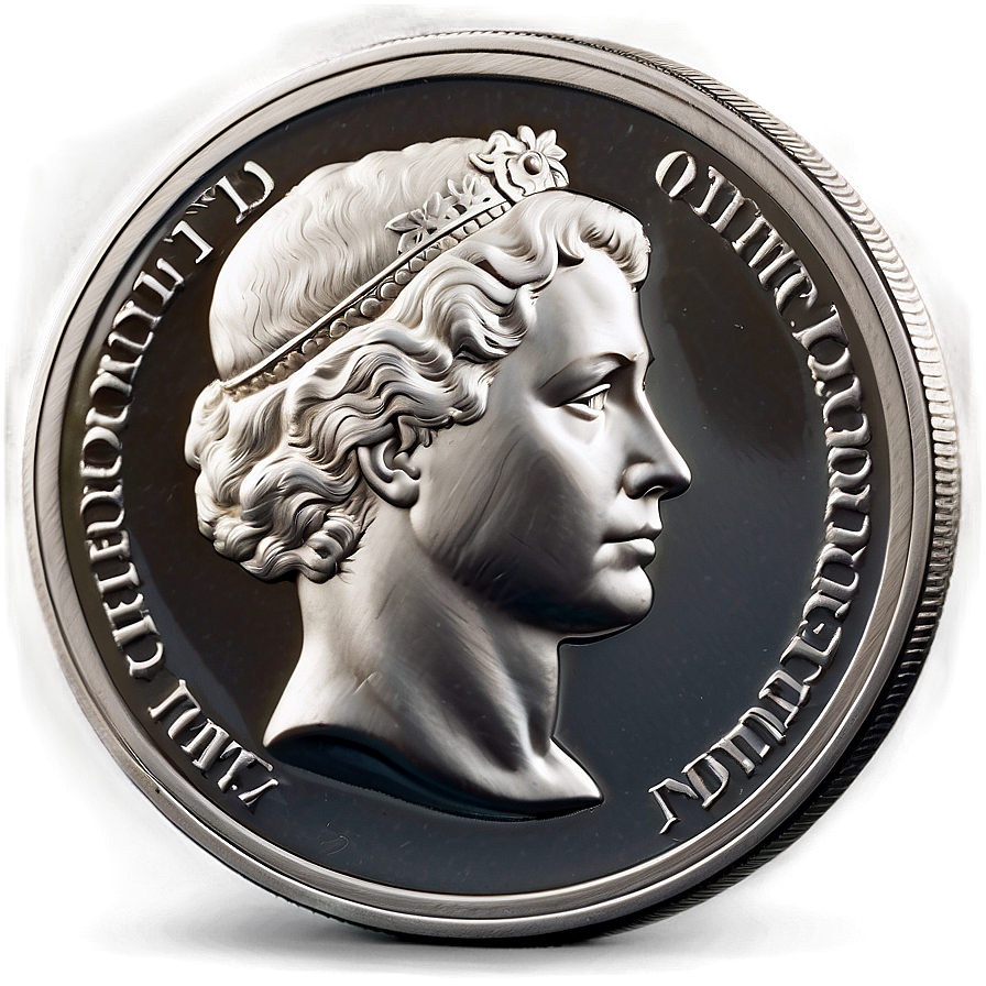 Classic Silver Coin Representation Png 56