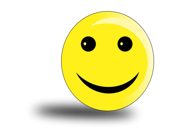 Classic Smiley Face Black Background PNG with transparent background