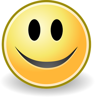 Classic Smiley Face Emoji PNG with transparent background
