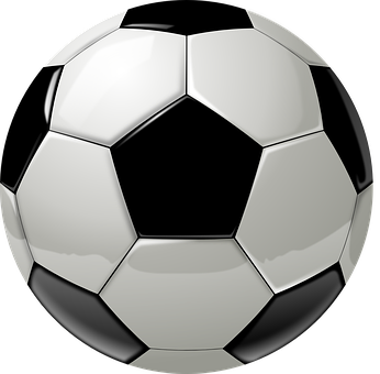 Classic Soccer Ball Graphic PNG with transparent background