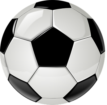 Classic Soccer Ball Graphic PNG with transparent background