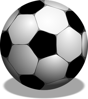 Classic Soccer Ball Graphic PNG with transparent background