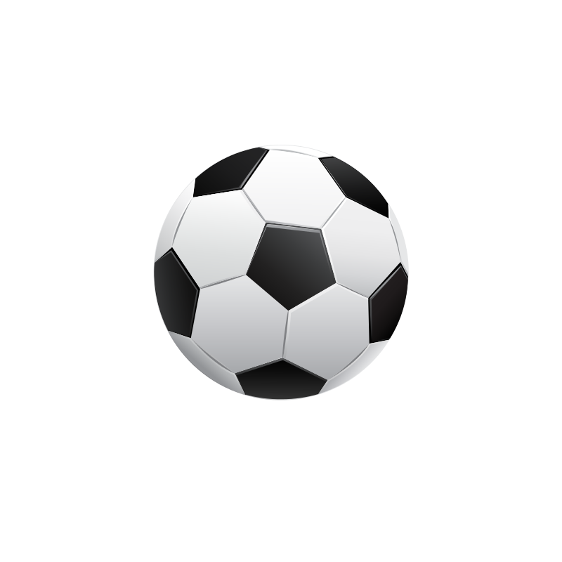 Classic Soccer Ballon Black Background PNG with transparent background