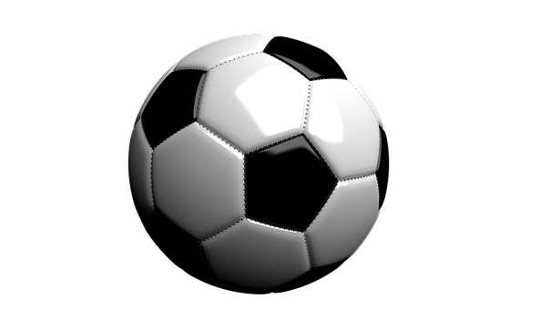 Classic Soccer Ballon Black Background