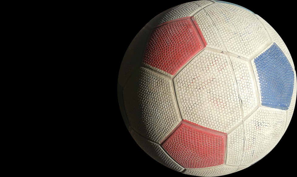 Classic Soccer Ballon Black Background