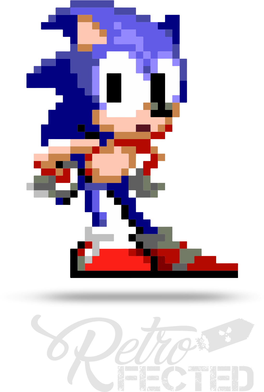 Classic Sonic Retrofected Pixel Art