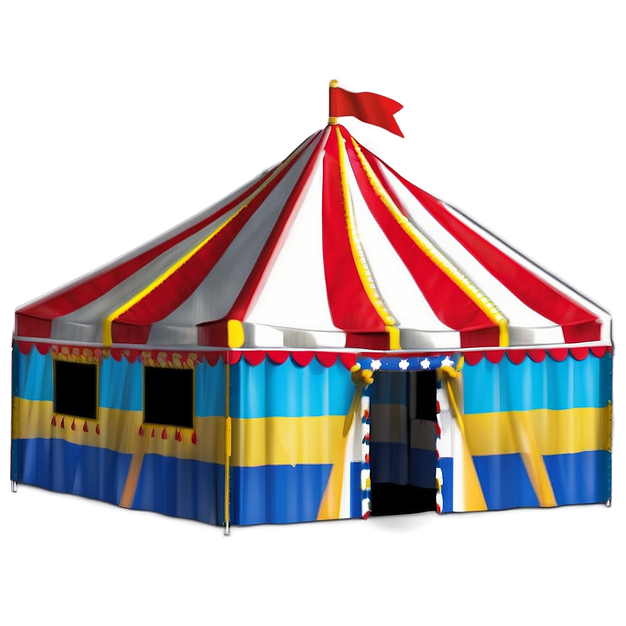 Classic Striped Carnival Tent Png 06282024