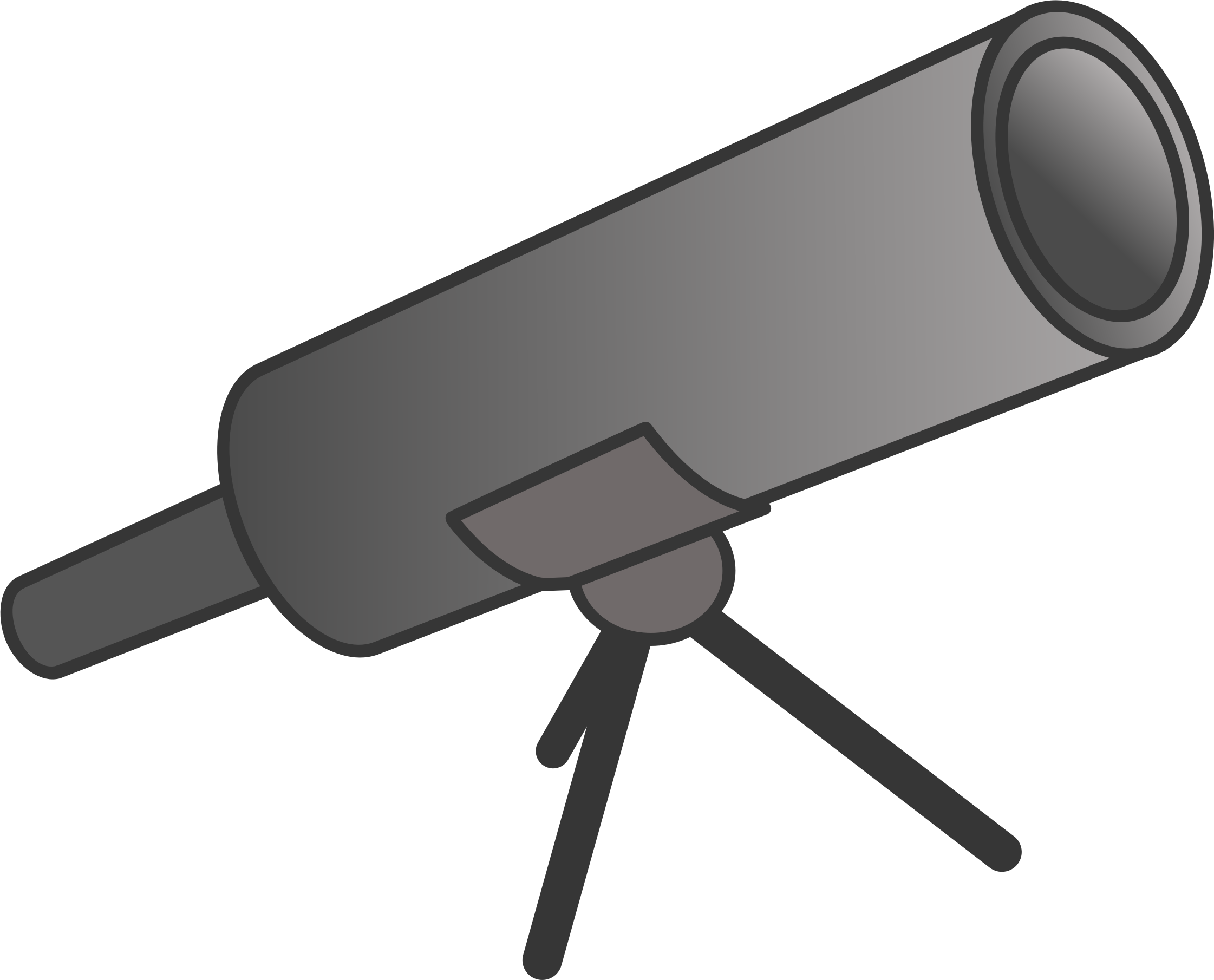 Simple Grey Cartoony Telescope Clip Arts - Telescope Simple, HD Png Download PNG with transparent background