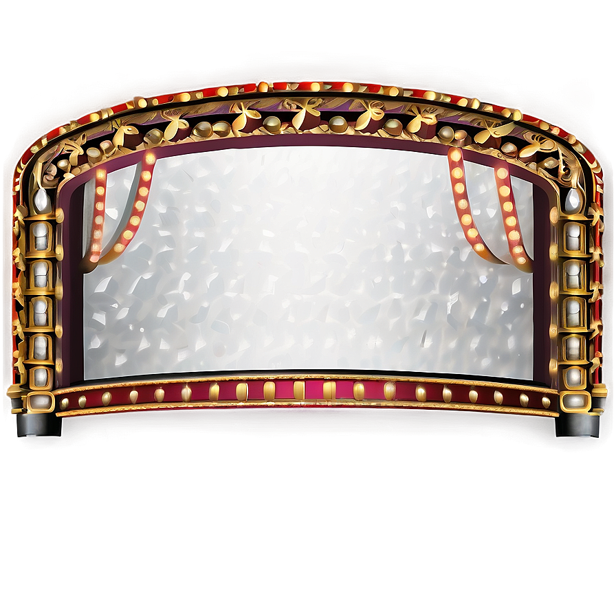 Classic Theater Marquee Design Png 7