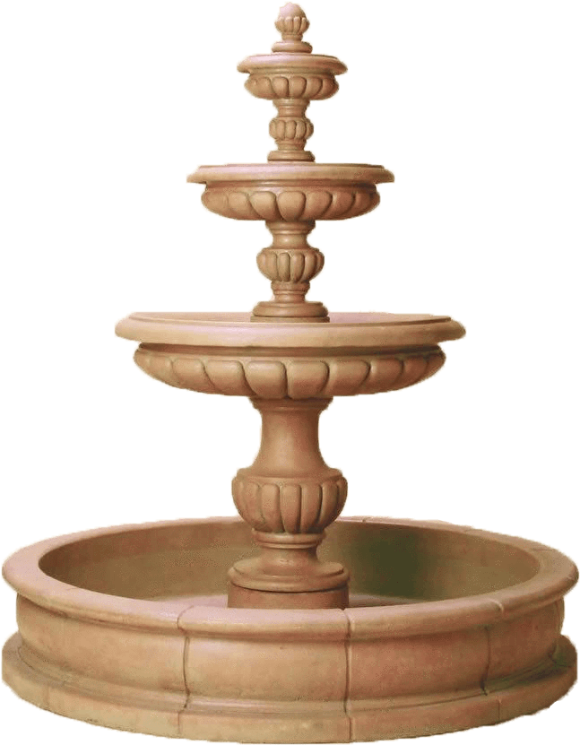 Parigi Pond Outdoor Cast Stone Garden Fountain Fountain - Mexican Cantera Fountains, HD Png Download PNG with transparent background