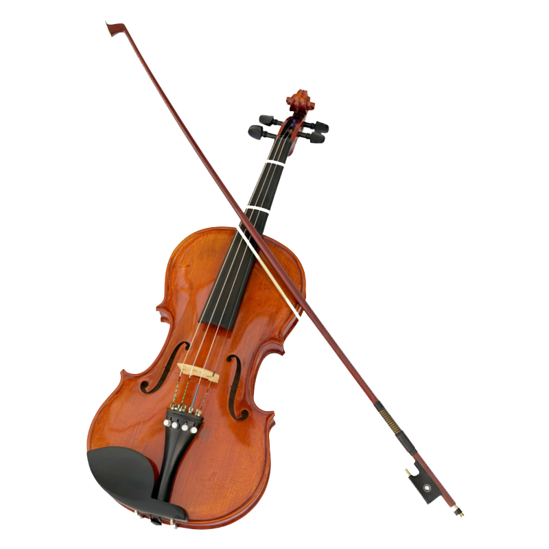 Classic Violinand Bow Black Background