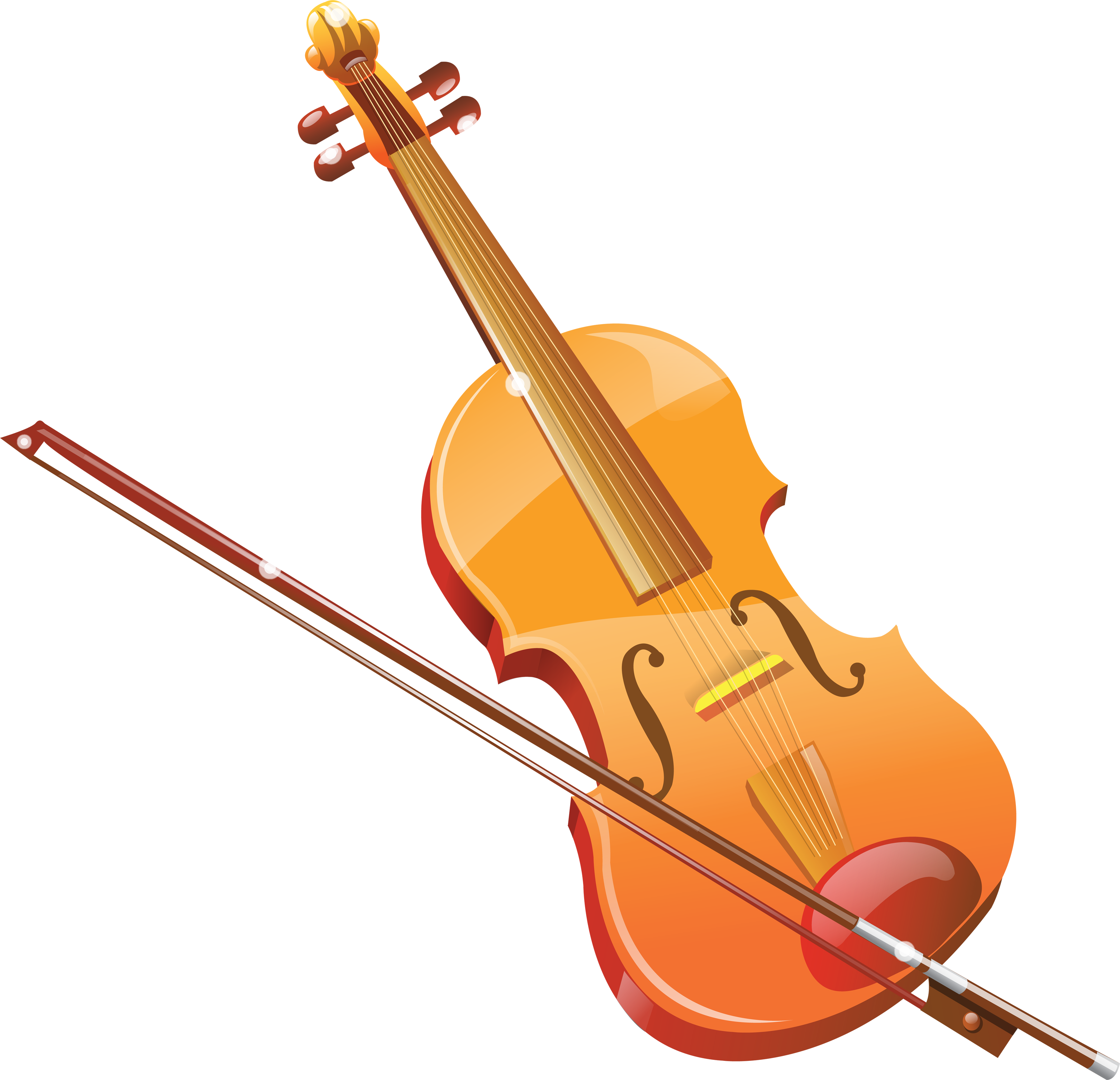 Classic Violinand Bow Illustration