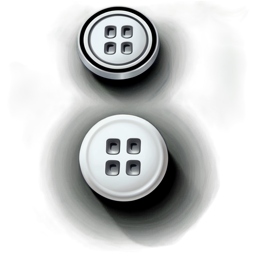 Classic White Button Clipart Png Eph38