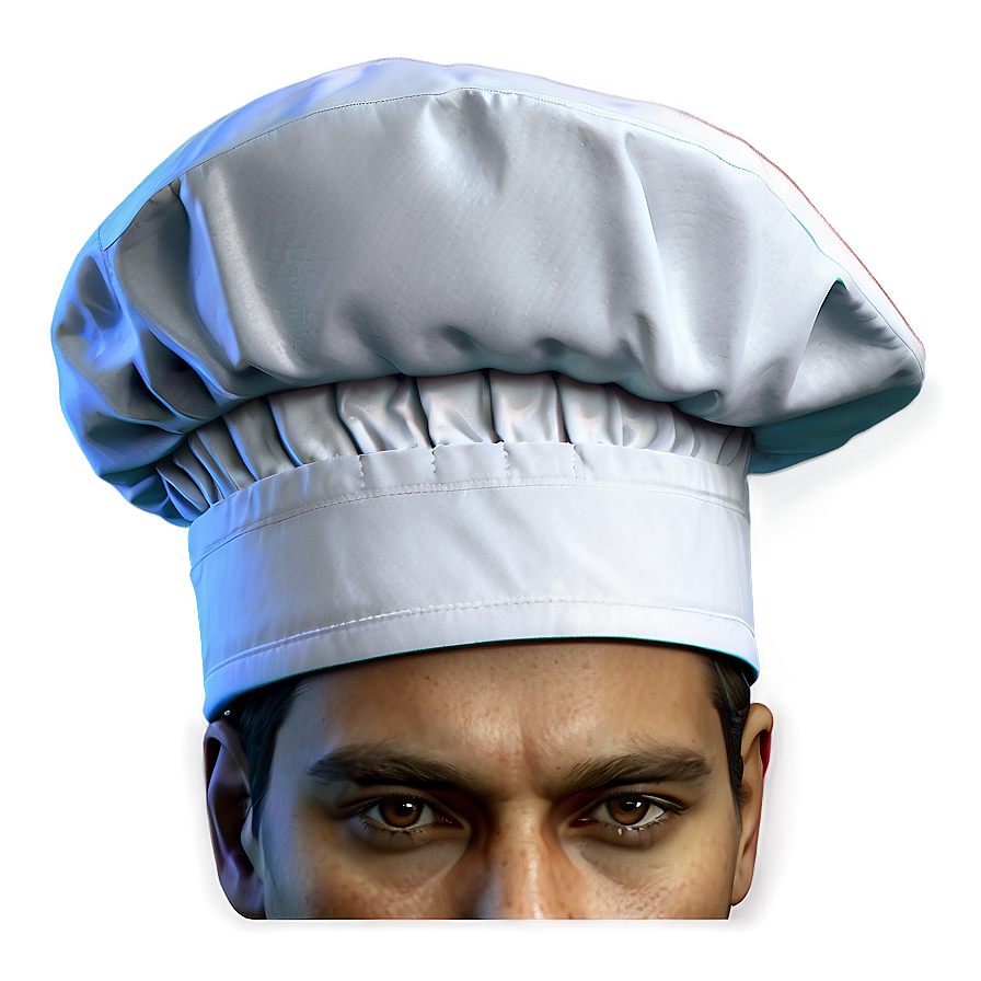 Classic White Chef Hat PNG 28 PNG image with a transparent background, free high-resolution download