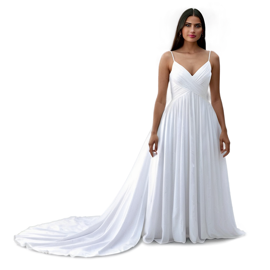 Classic White Gown PNG 06212024 PNG image with a transparent background, free high-resolution download