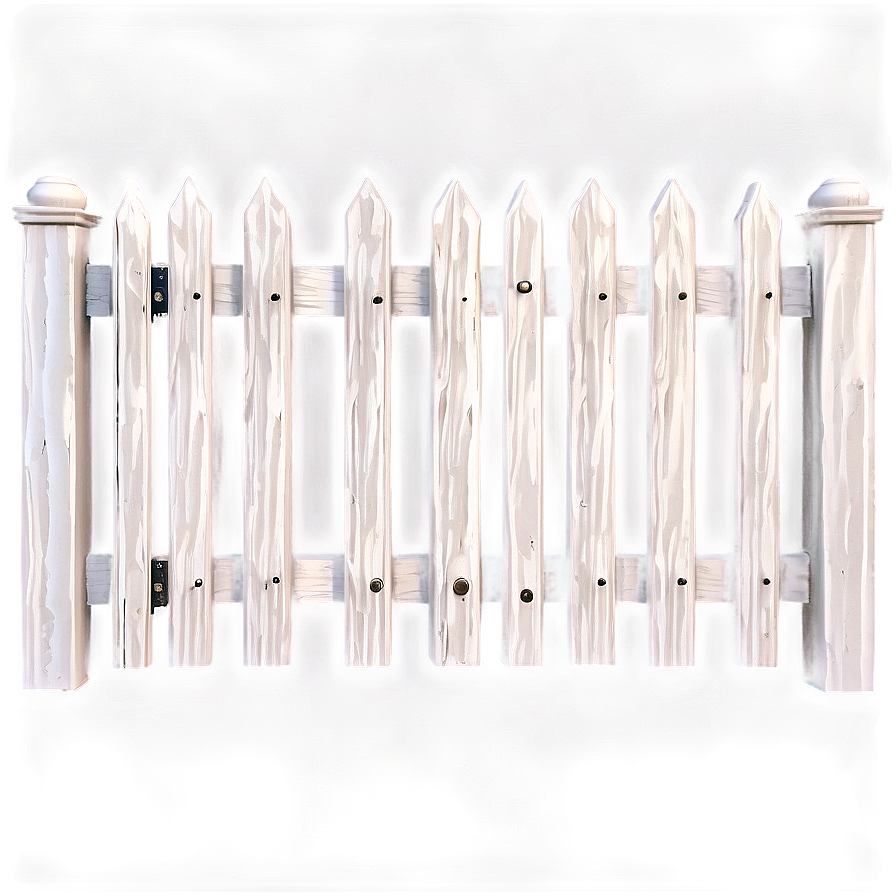 Classic White Picket Gate Png Pvc9