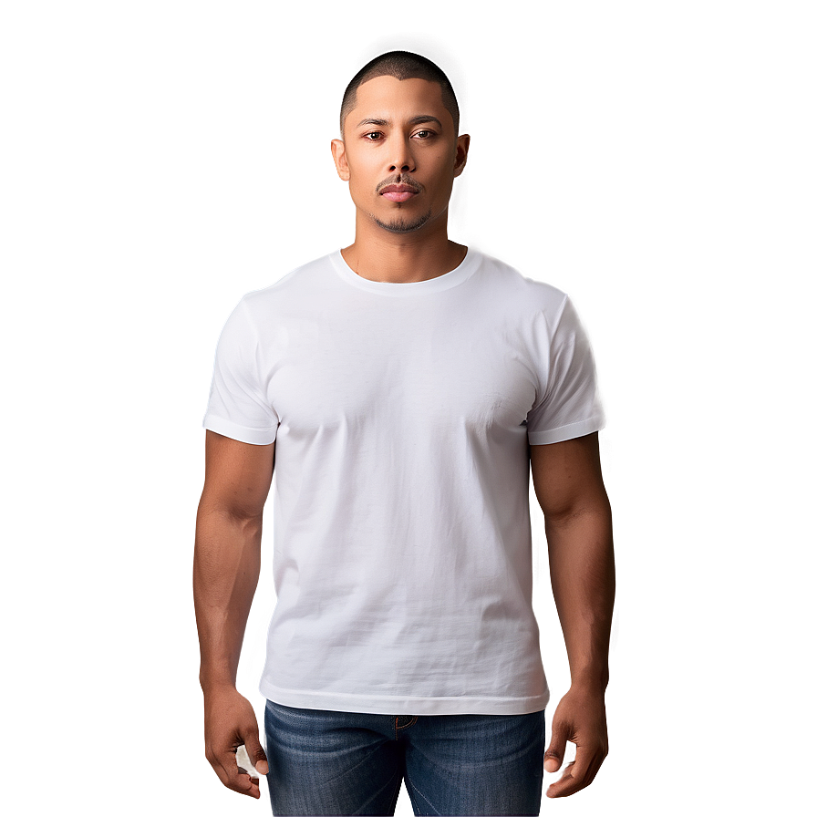 Classic White T-shirt Mockup Png 75