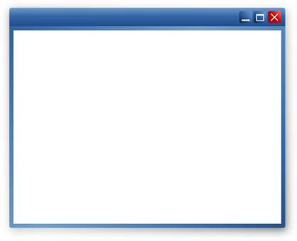 Classic Window Interface Blank Screen PNG with transparent background