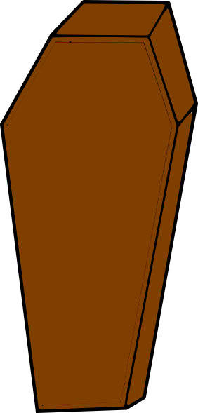 Classic Wooden Coffin Illustration