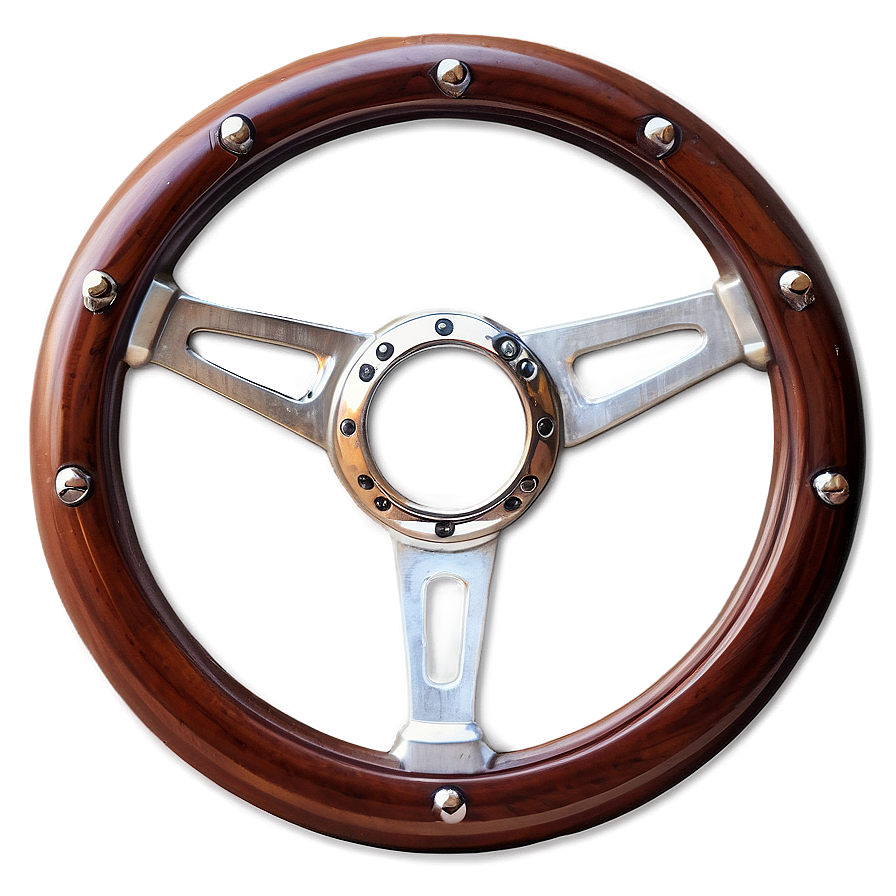 Classic Wooden Steering Wheel Png 24