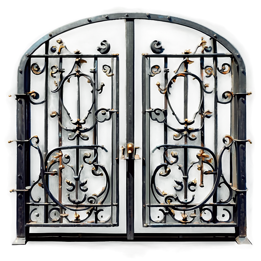 Classic Wrought Iron Gate Png 05242024