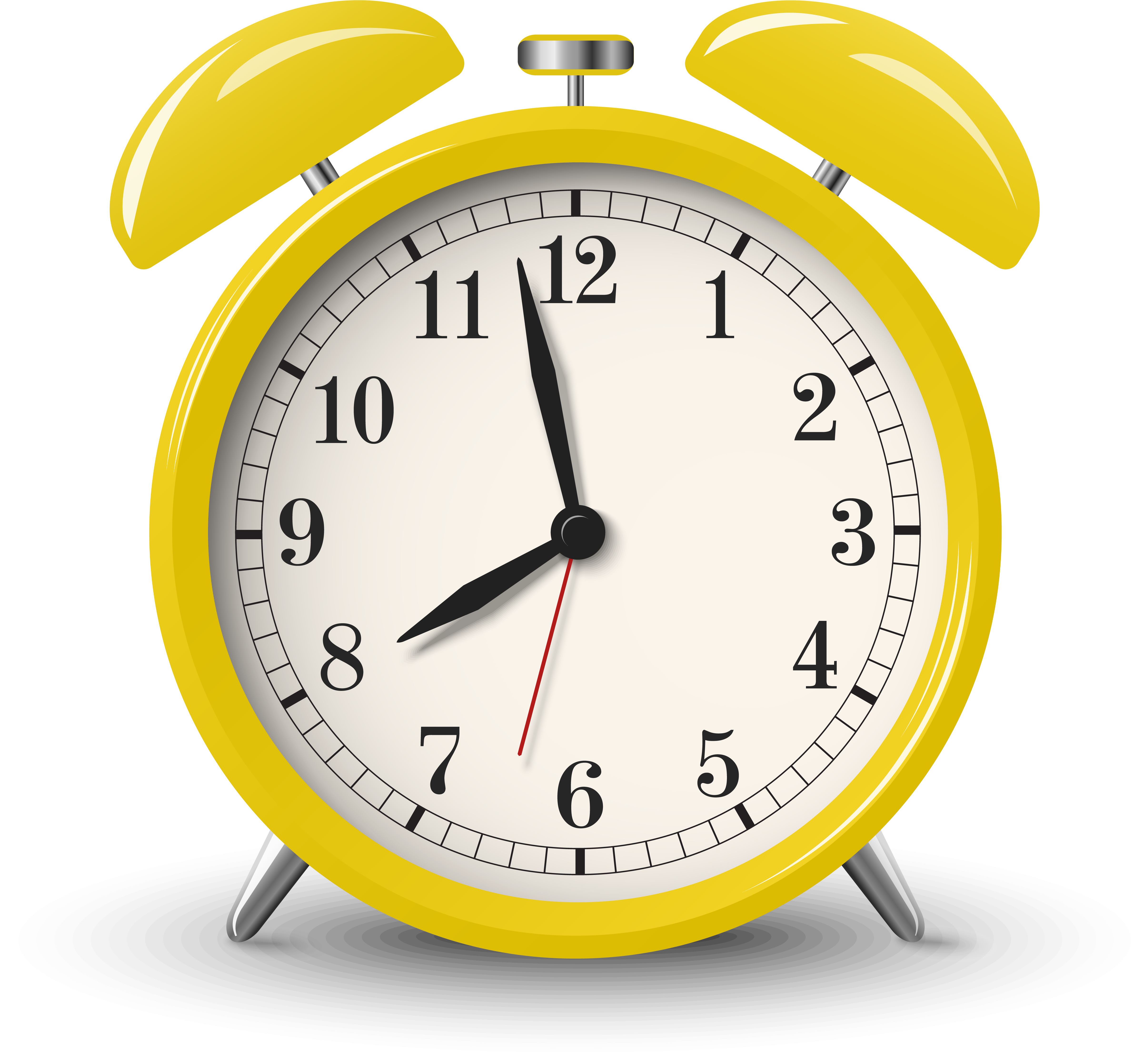 Transparent Clock Clipart Png - Yellow Alarm Clock Png, Png Download PNG image with a transparent background, free high-resolution download