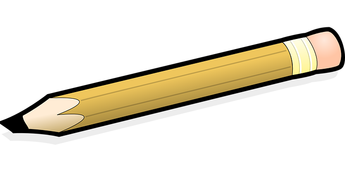 Classic Yellow Pencil Graphic PNG image with a transparent background, free high-resolution download