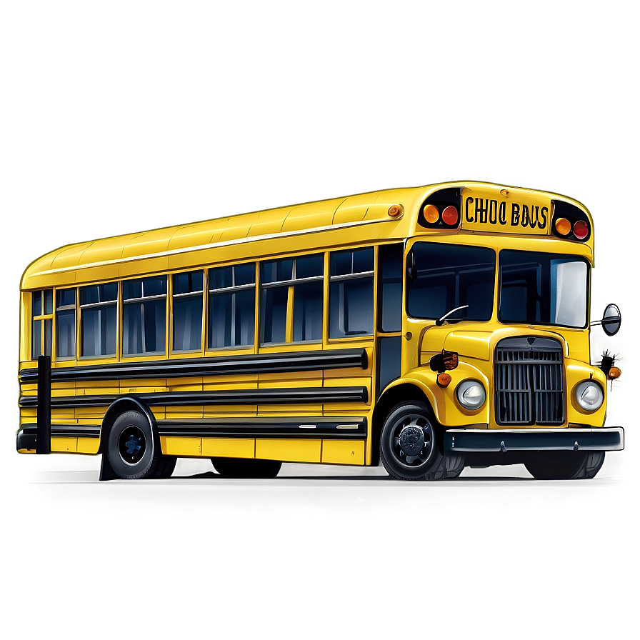 Classic Yellow School Bus Png Sqc