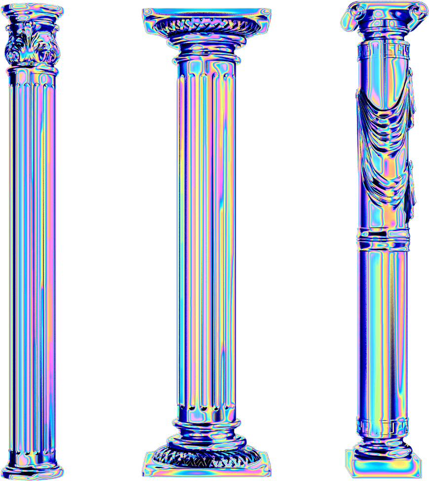 #holo #column #greek #roman #holo #holographic #vaporwave - Greek Column Png, Transparent Png PNG with transparent background