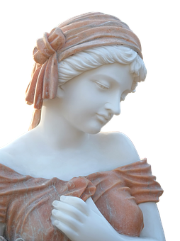 Classical Female Statue Sculpture PNG with transparent background