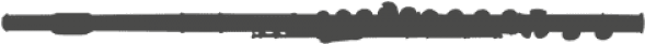 Classical Flute Silhouette PNG with transparent background