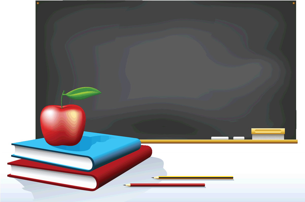 Chalkboard With Books Clipart, HD Png Download PNG with transparent background