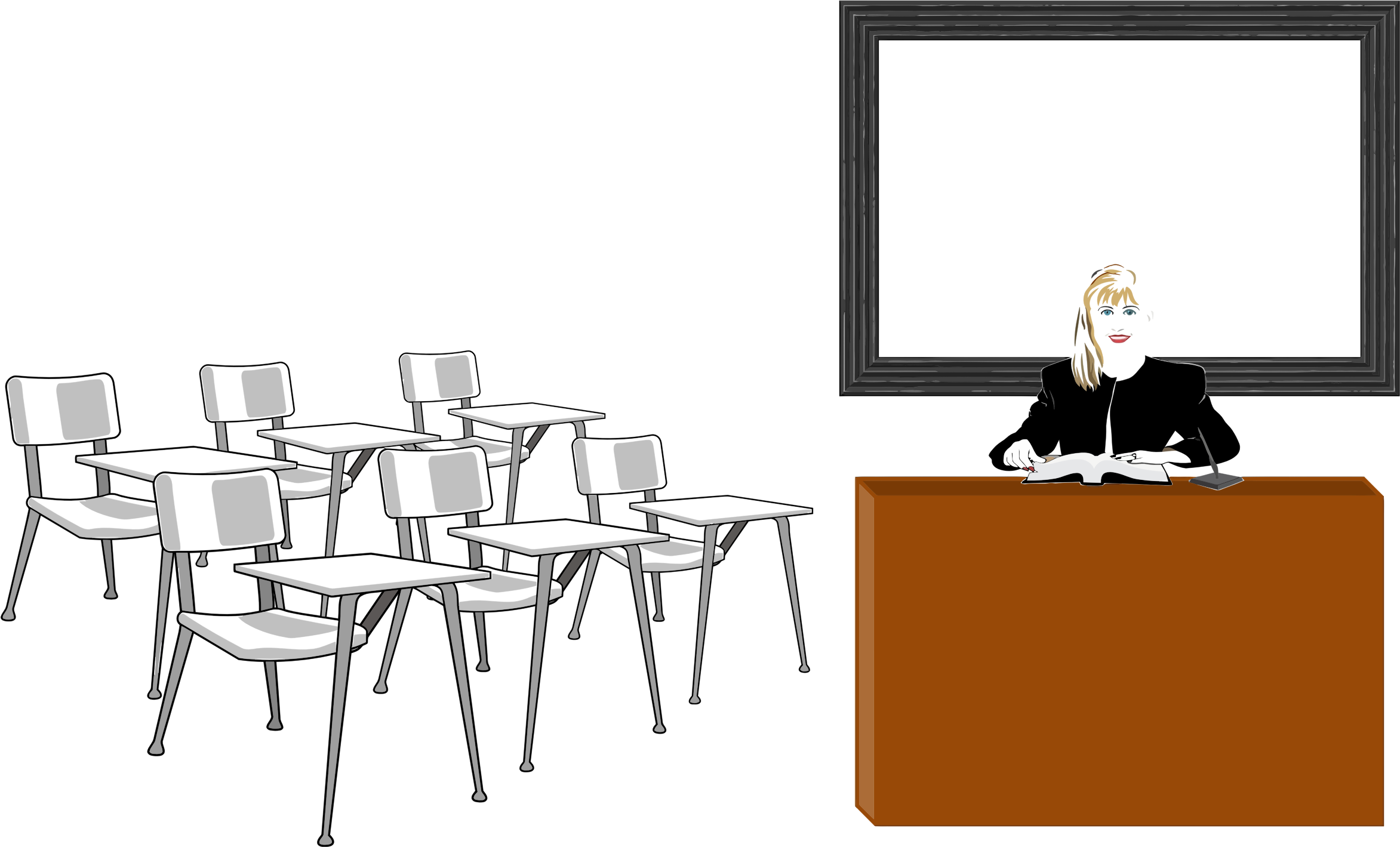 Clip Art Classroom Png - Classroom And Teacher Clip Arts, Transparent Png PNG with transparent background