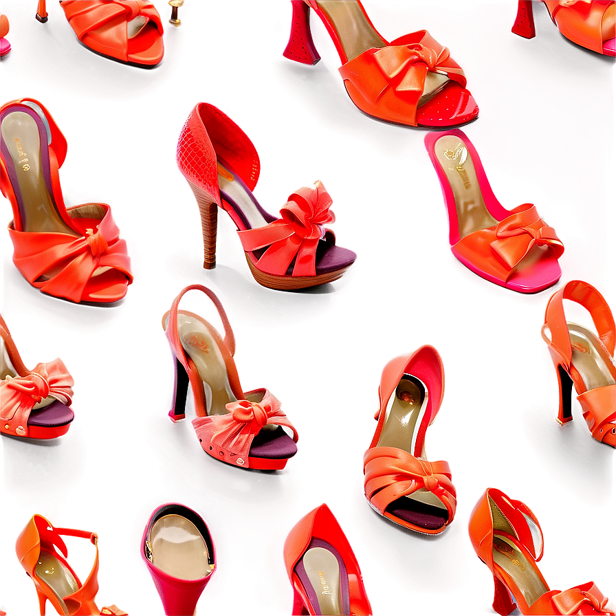 Classy Coral Heels PNG vci37 PNG with transparent background