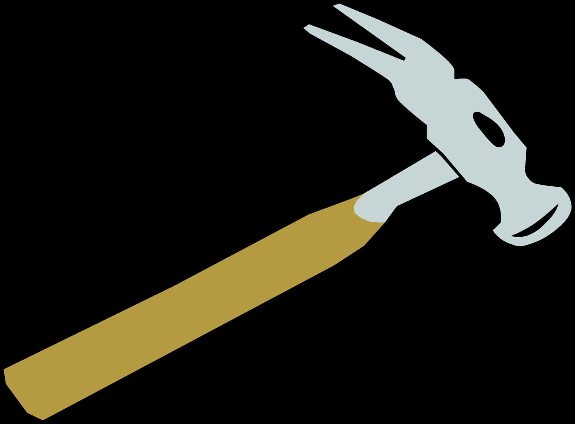Claw Hammer Vector Illustration PNG image with a transparent background, free high-resolution download