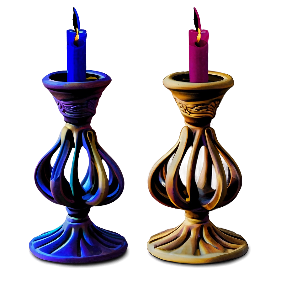 Clay Candle Holders Png 14